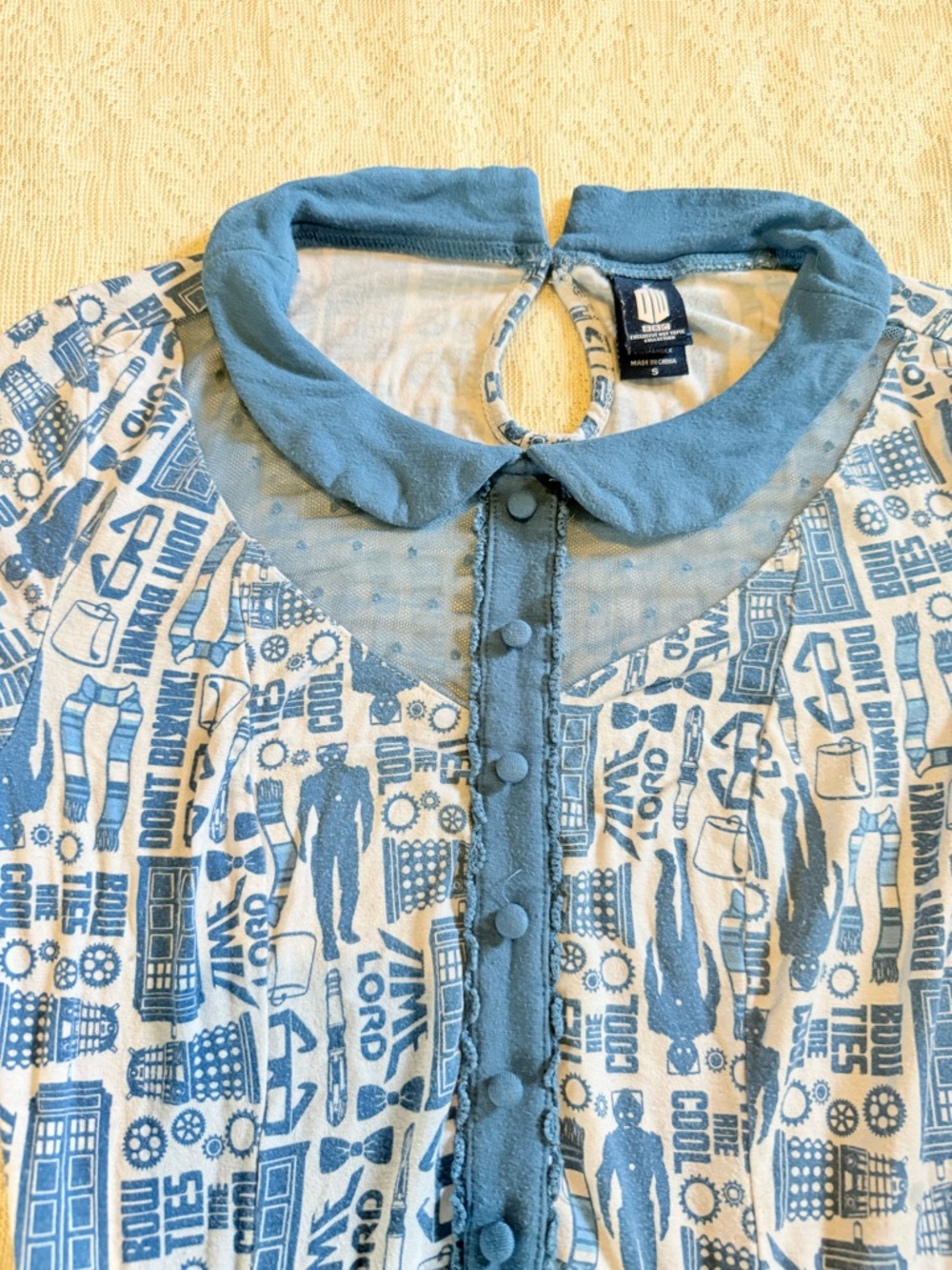 BBC Doctor Who X Hot topic Peter Pan collar babydoll print dress - Picture 4 of 7